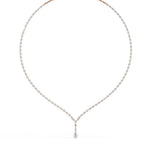 Multiple Round Cut Diamond Tennis Necklace