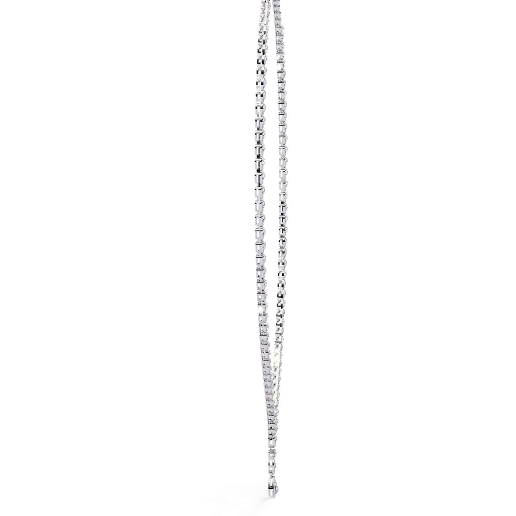 Multiple Round Cut Diamond Tennis Necklace