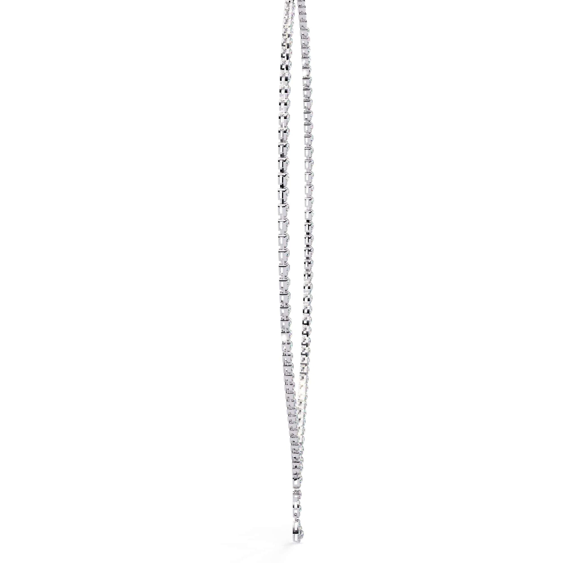 Multiple Round Cut Diamond Tennis Necklace