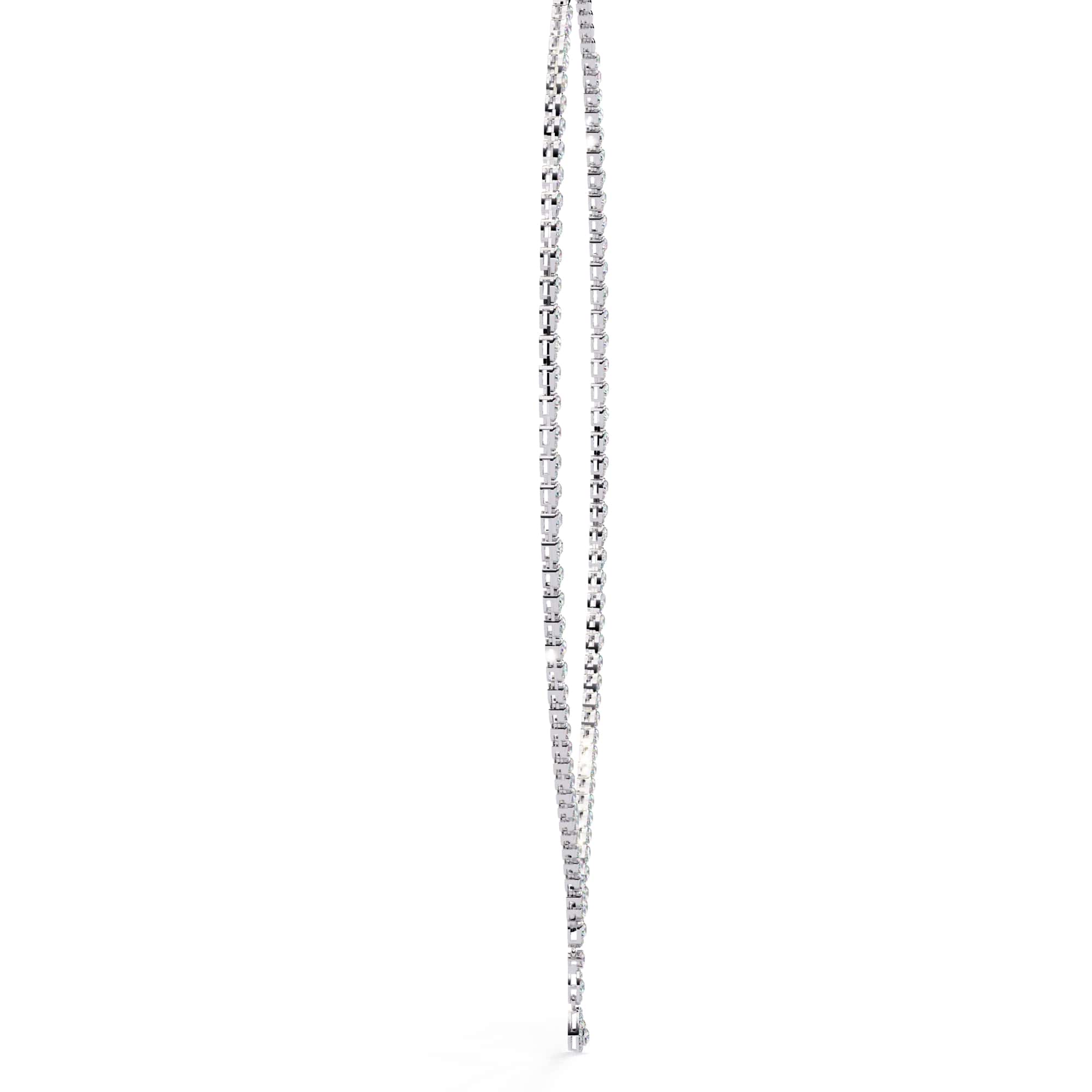 Multiple Round Cut Diamond Tennis Necklace