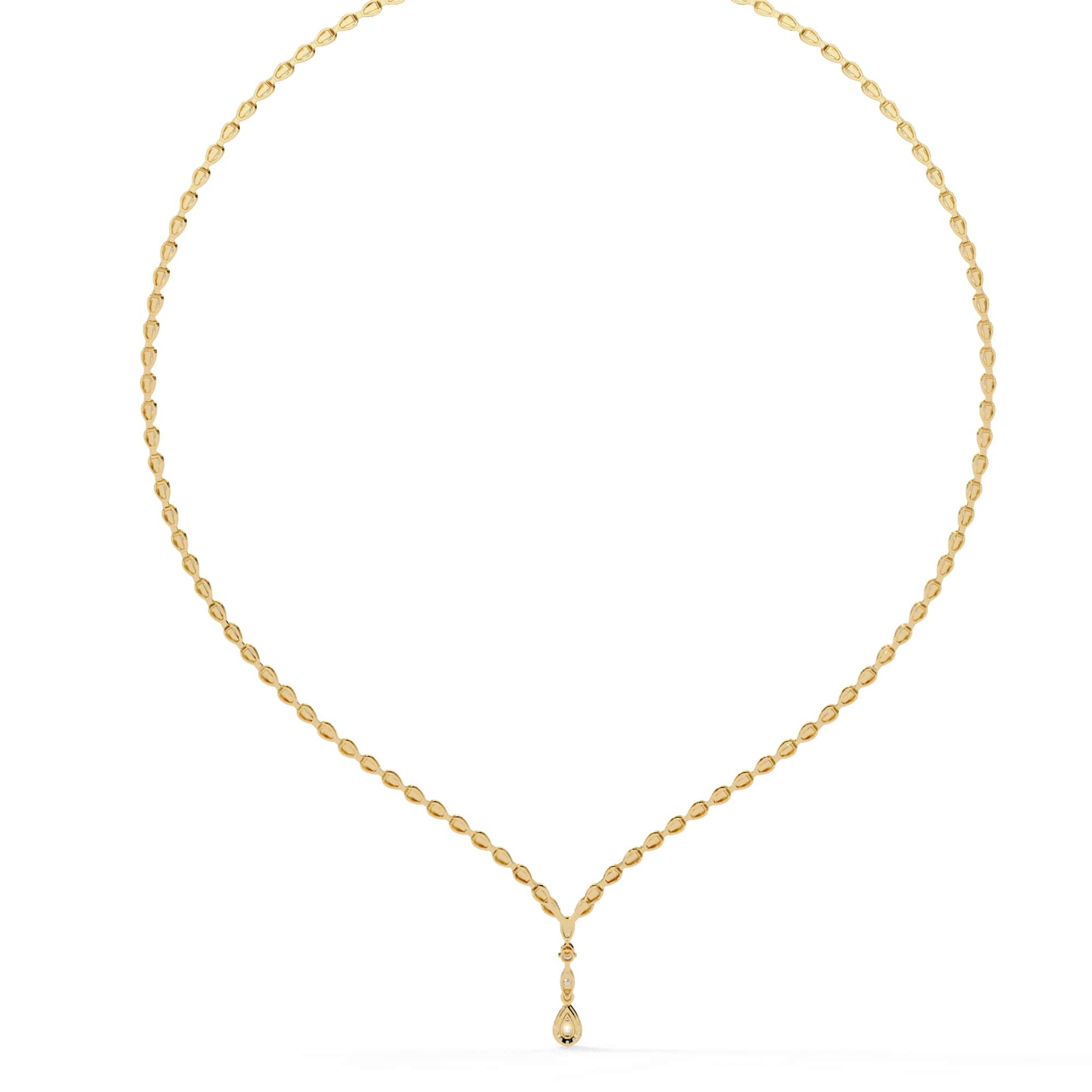 Multiple Round Cut Diamond Tennis Necklace