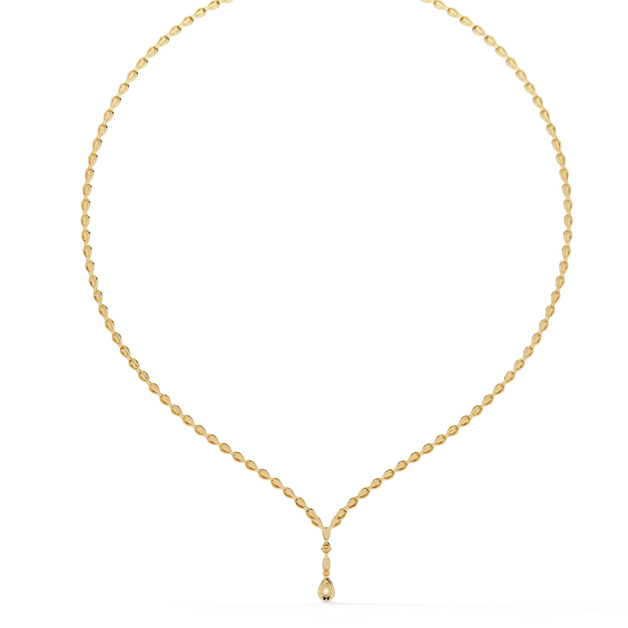 Multiple Round Cut Diamond Tennis Necklace