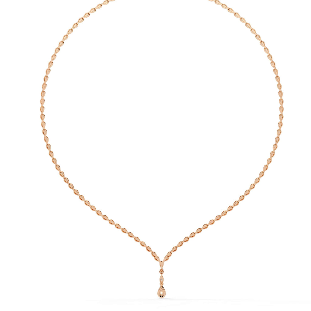 Multiple Round Cut Diamond Tennis Necklace