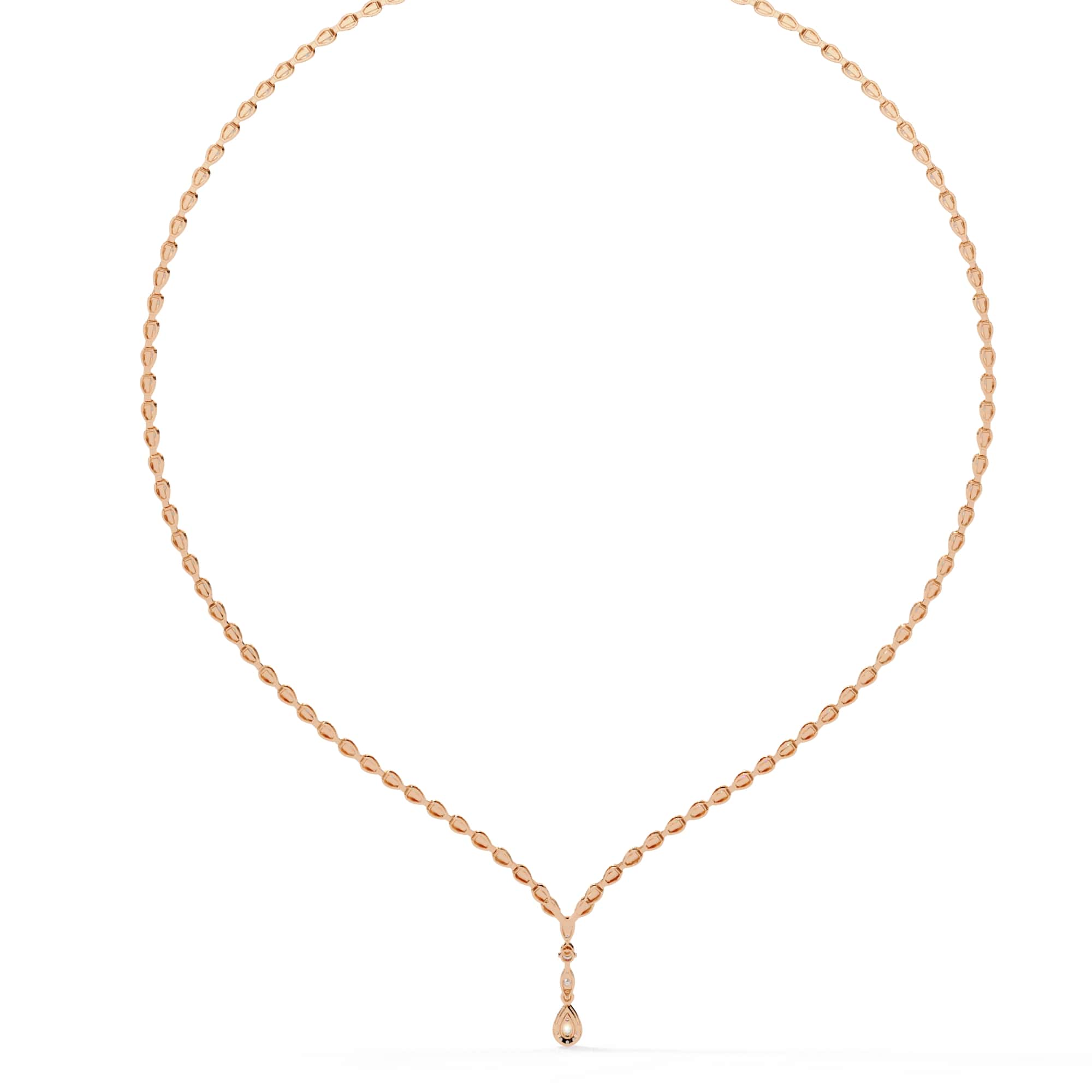 Multiple Round Cut Diamond Tennis Necklace