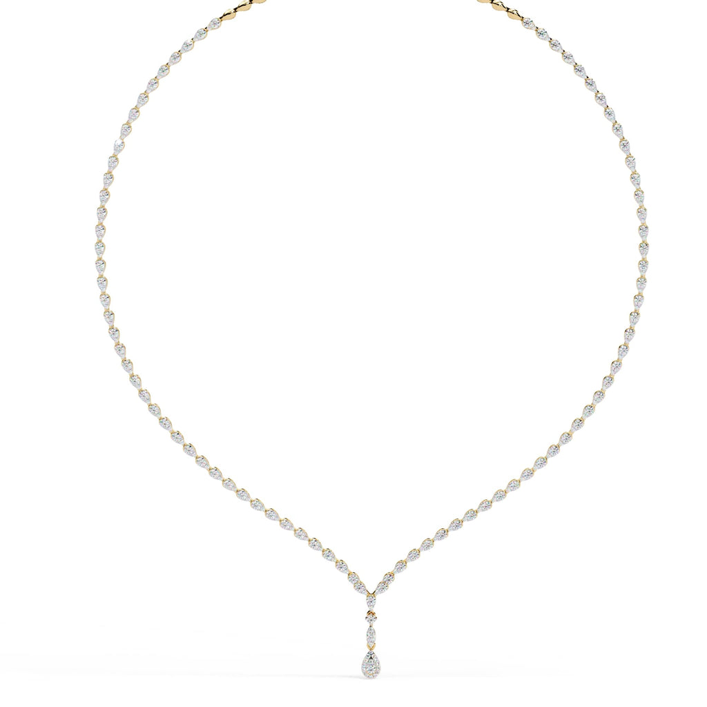 Multiple Round Cut Diamond Tennis Necklace