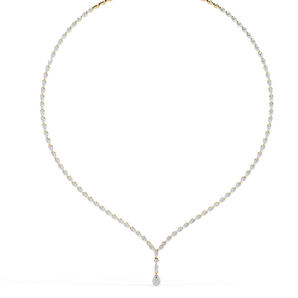 Multiple Round Cut Diamond Tennis Necklace