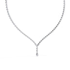 Multiple Round Cut Diamond Tennis Necklace
