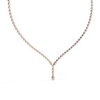 Multiple Round Cut Diamond Tennis Necklace