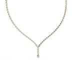 Multiple Round Cut Diamond Tennis Necklace