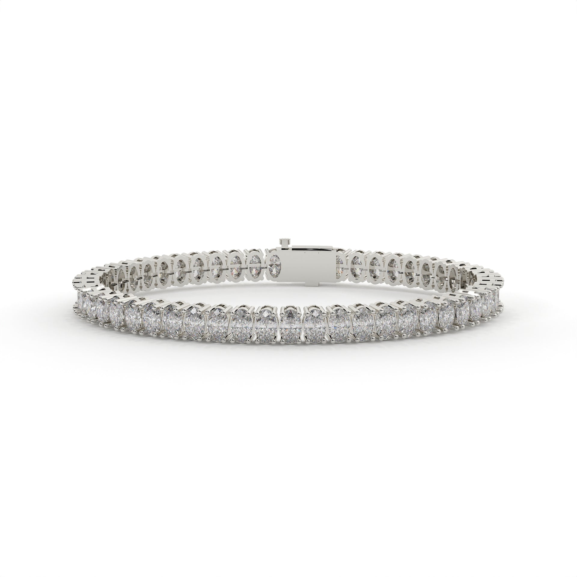 Diamond bracelet on a white background