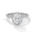 Diamond ring with a white background