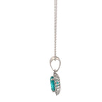 3.50 Carat Oval Tourmaline Birthstone White Gold Pendant