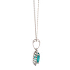 3.50 Carat Oval Tourmaline Birthstone White Gold Pendant