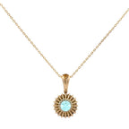 6.4 Carat Round Paraiba Tourmaline Birthstone Pendant Gifts For Her