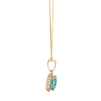 6.4 Carat Round Paraiba Tourmaline Birthstone Pendant Gifts For Her