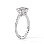 Diamond ring with a white background