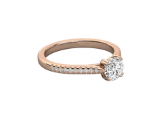 Classic Solitaire Pavé Engagement Ring