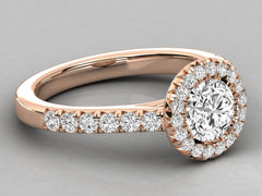 Minimalist Pave Round Solitaire