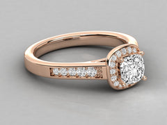 Captivating Pave Halo Engagement Ring