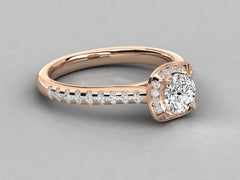 Exquisite Luxe Solitaire with Pave Band