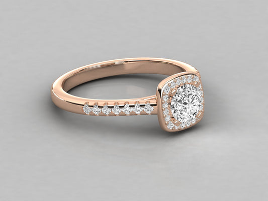 Dazzling Love Solitaire with Pave Detail
