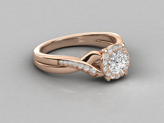 Classic Beauty Solitaire with Pave Accents