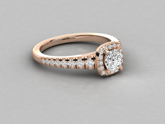 Romantic Sparkle Pave Engagement Ring