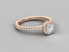 Classic Gem Pave Set Engagement Ring