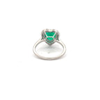 3 Carat Heart Emerald Green Engagement Ring For Women