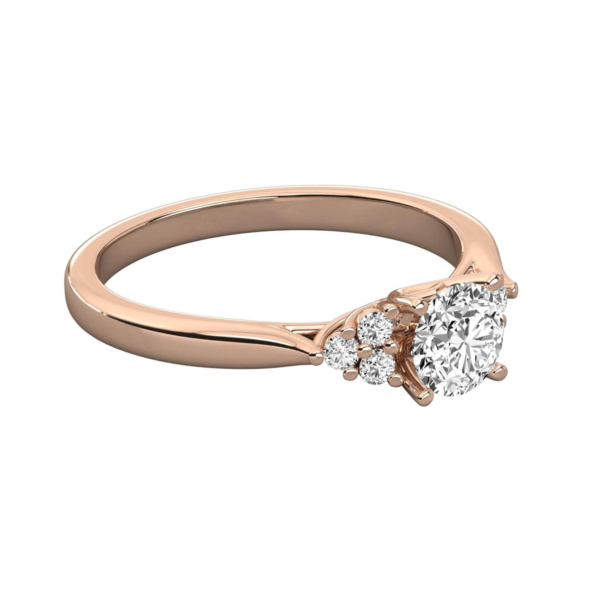 Round Lab Grown Diamond Cluster Ring