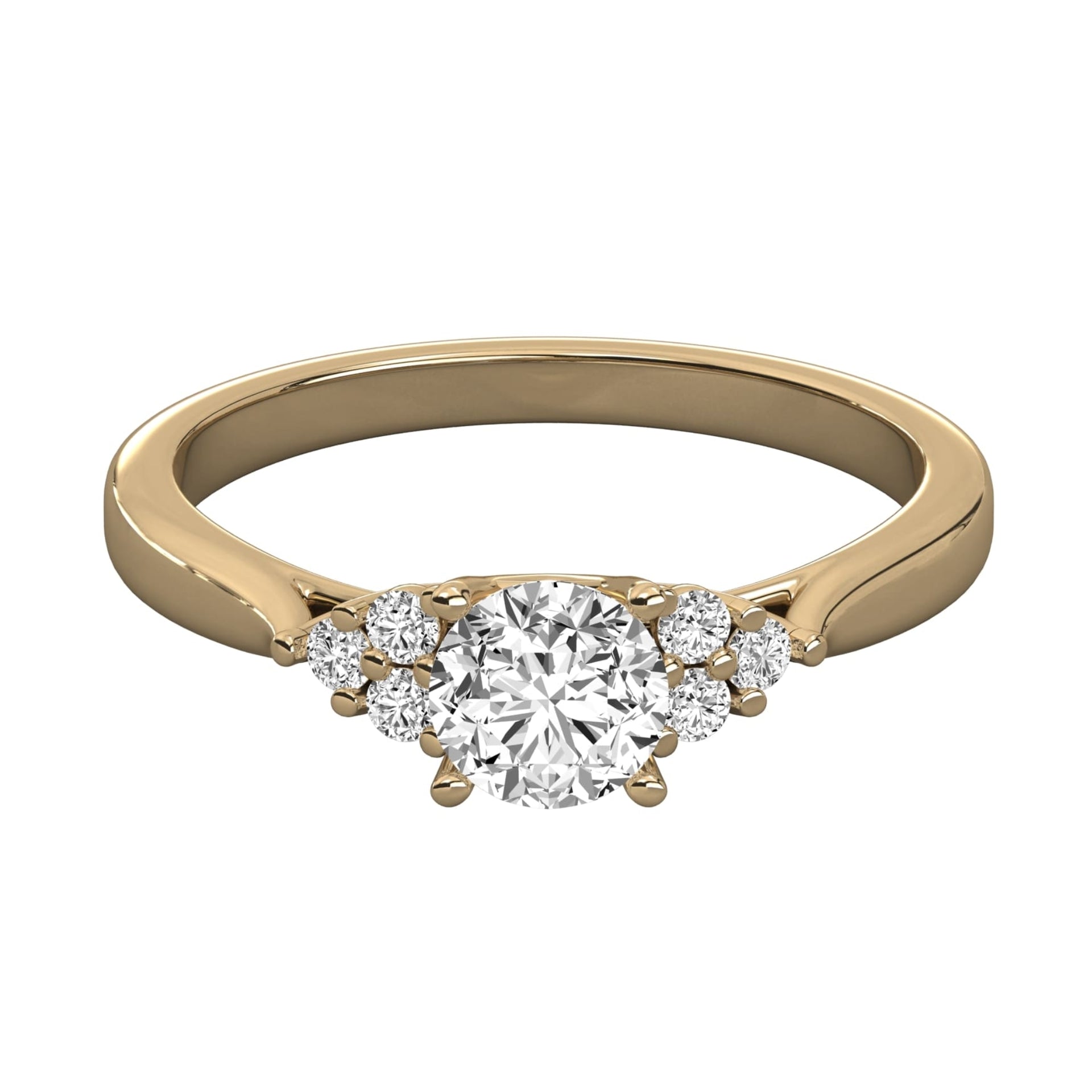 Round Lab Grown Diamond Cluster Ring