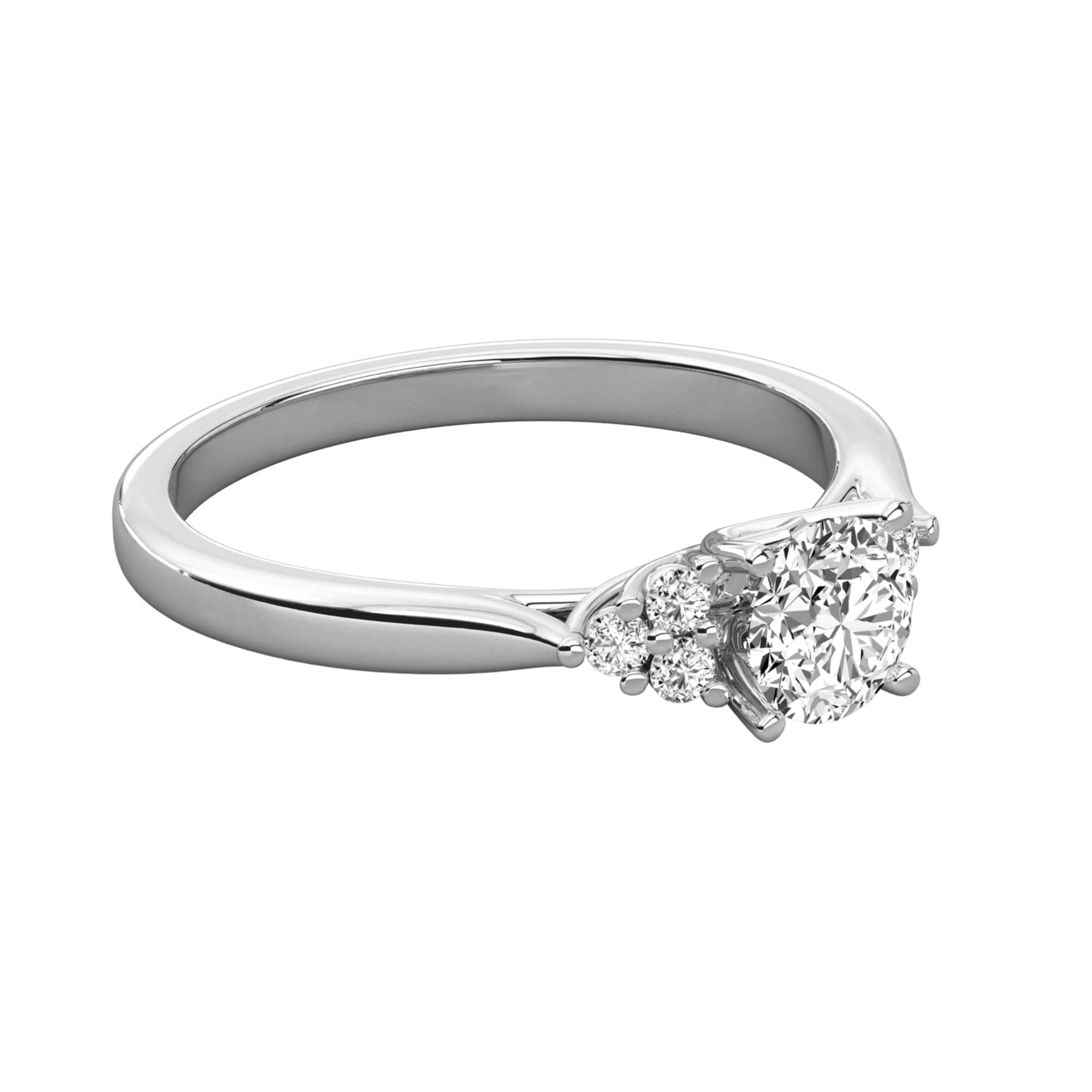 Round Lab Grown Diamond Cluster Ring