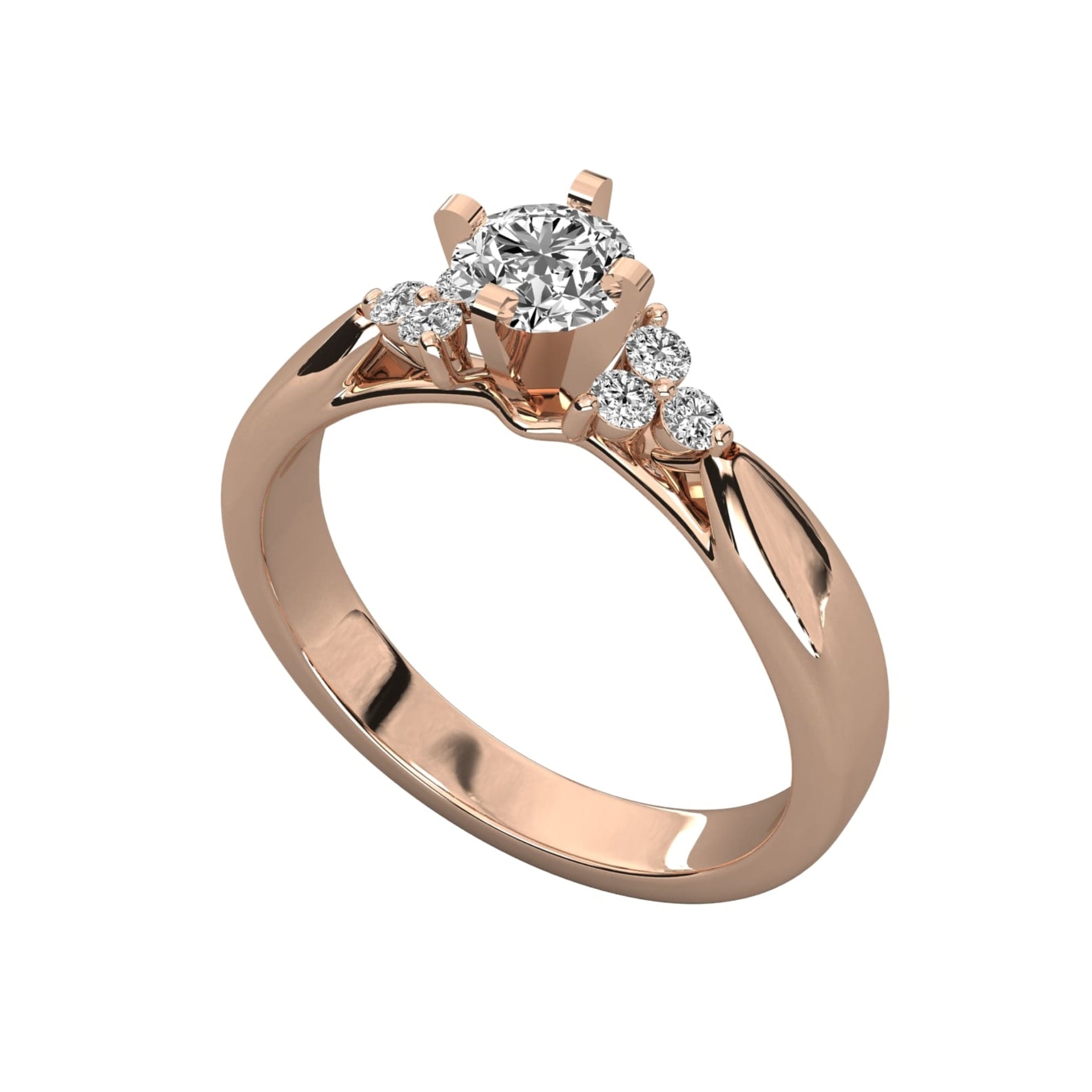 Round Lab Grown Diamond Vintage Ring