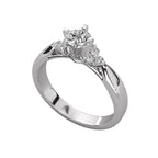 Round Harmony Diamond Solitaire with Pave Shine