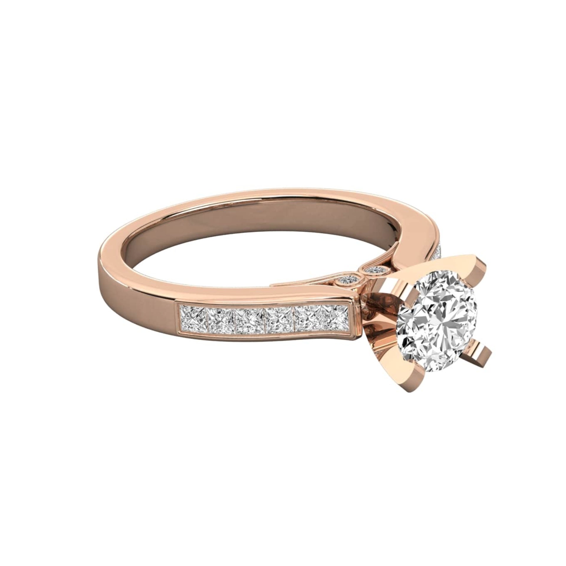 Dazzling Round La Diamond Pave Ring