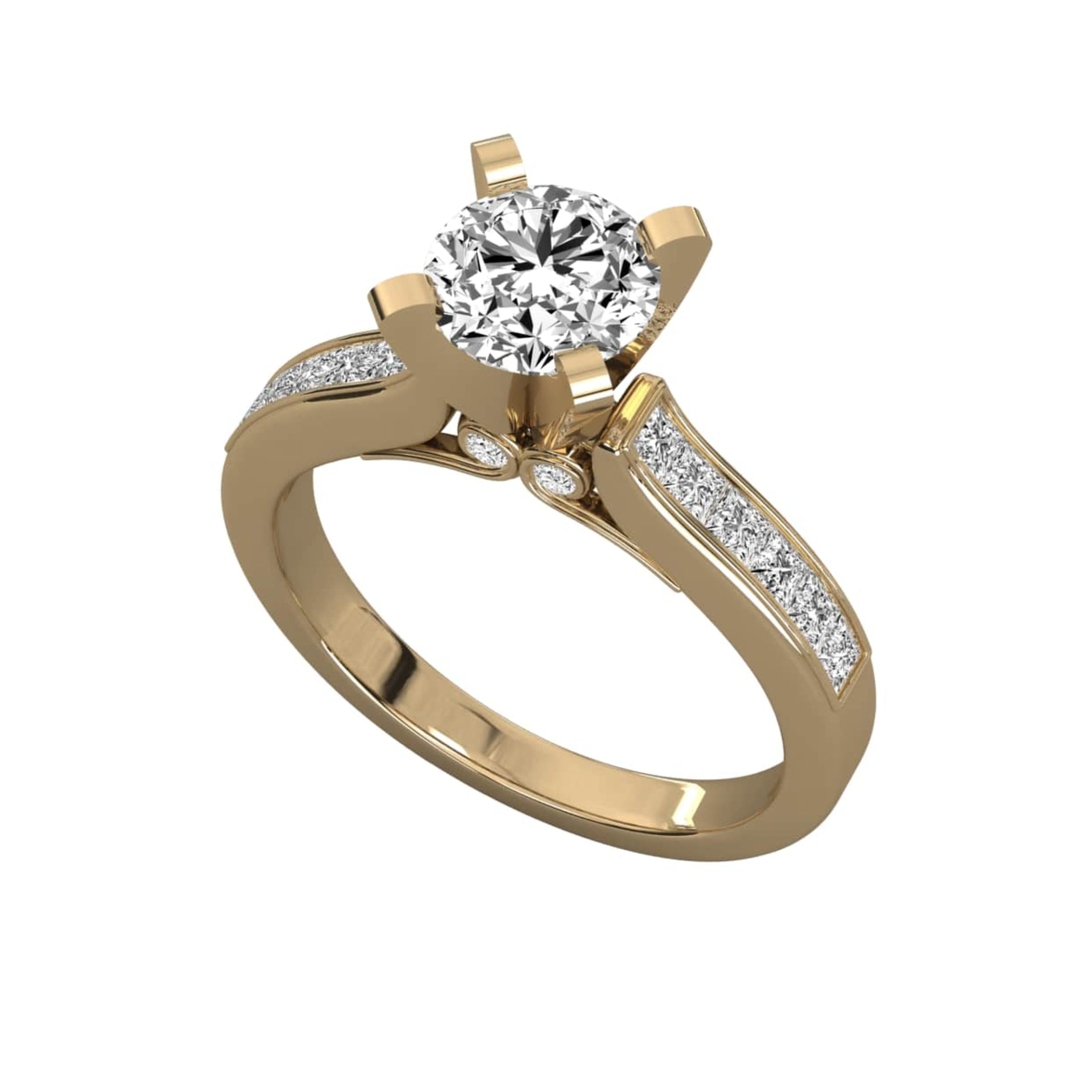 Dazzling Round La Diamond Pave Ring