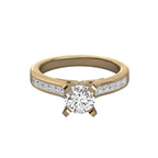 Dazzling Diamond Pave Accent Solitaire