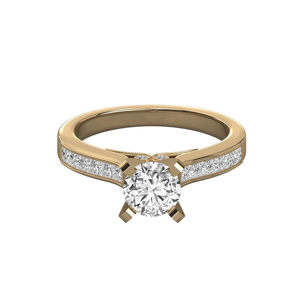 Dazzling Round La Diamond Pave Ring