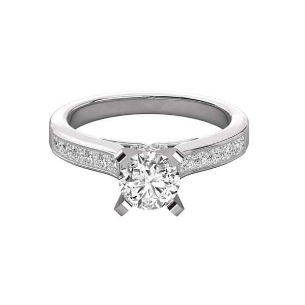 Dazzling Round La Diamond Pave Ring