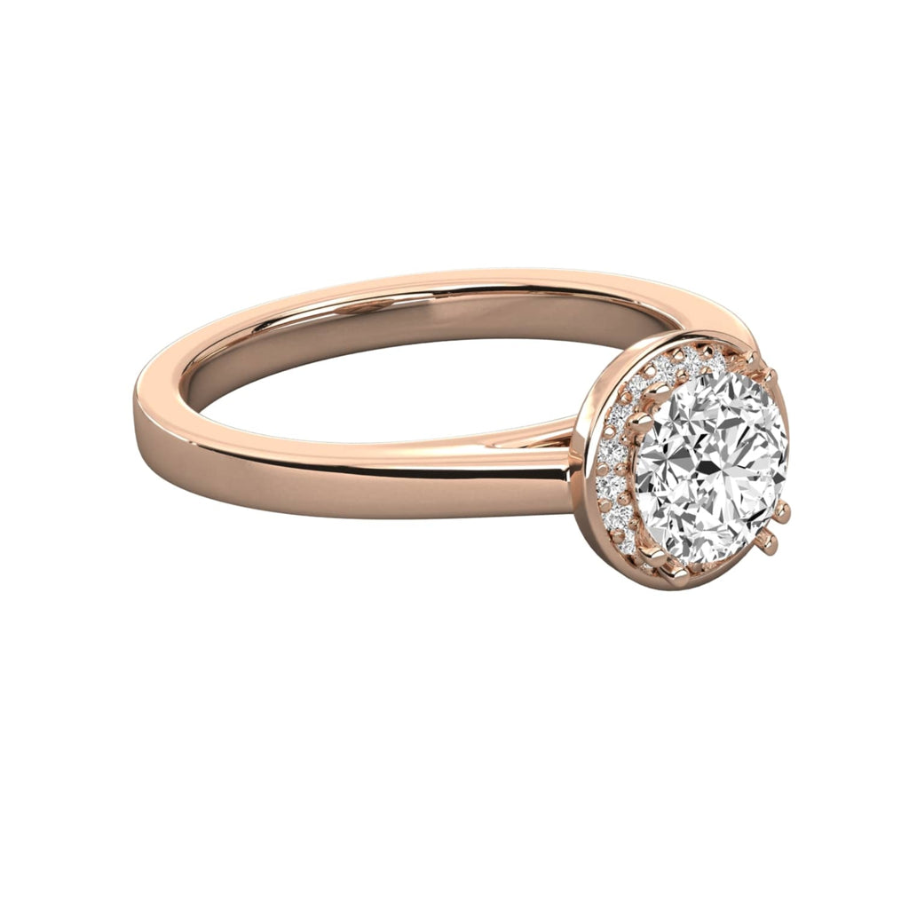 Classic Round Halo Engagement Ring