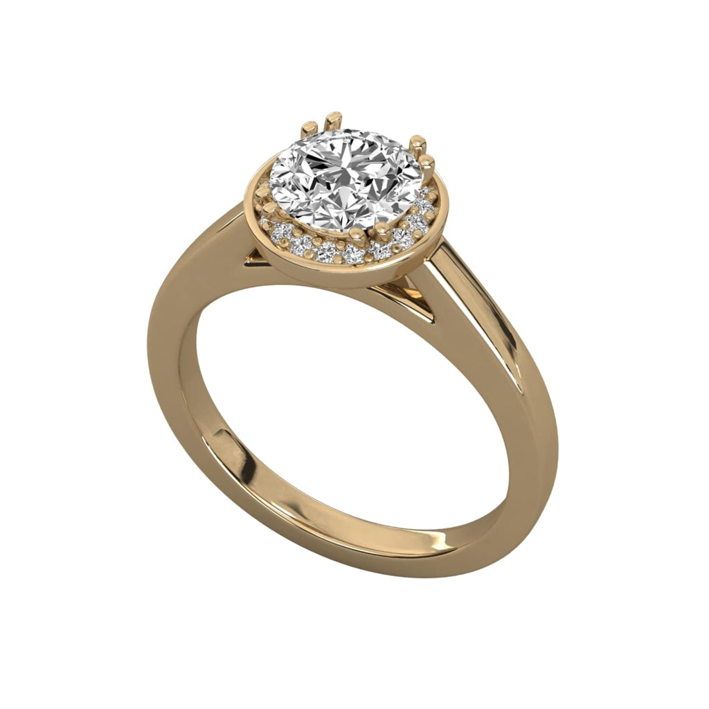 Classic Round Halo Engagement Ring