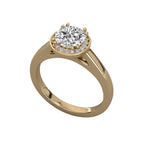 Classic Round Halo Engagement Ring