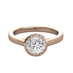 Classic Round Lab Diamond Halo Engagement Ring