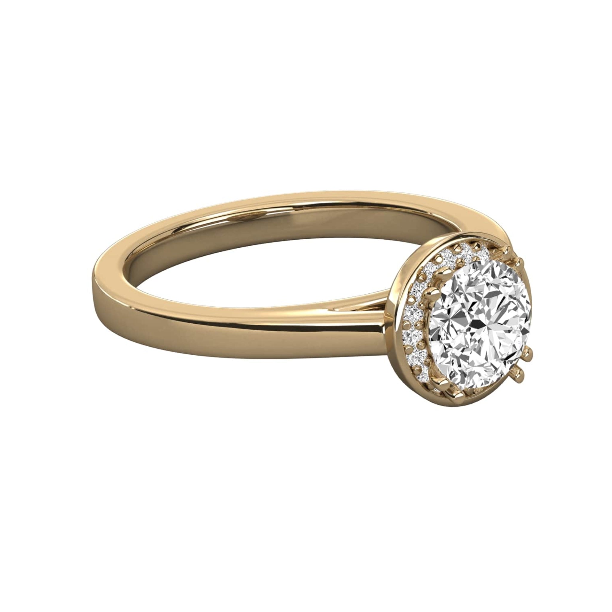 Classic Round Halo Engagement Ring