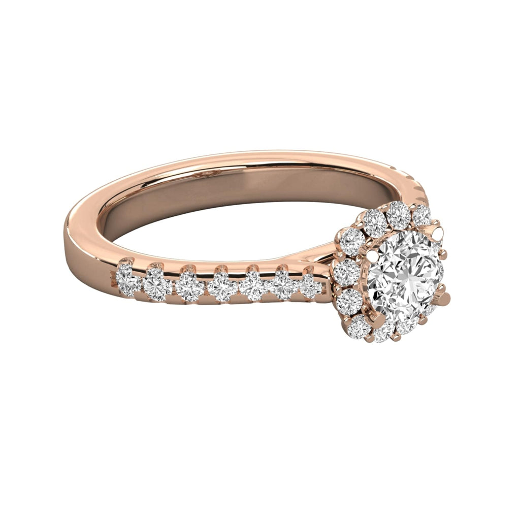 Timeless Diamond Solitaire with Pave Sparkle