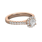 Timeless Diamond Solitaire with Pave Sparkle