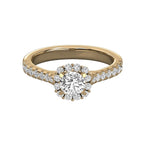 Timeless Diamond Solitaire with Pave Sparkle
