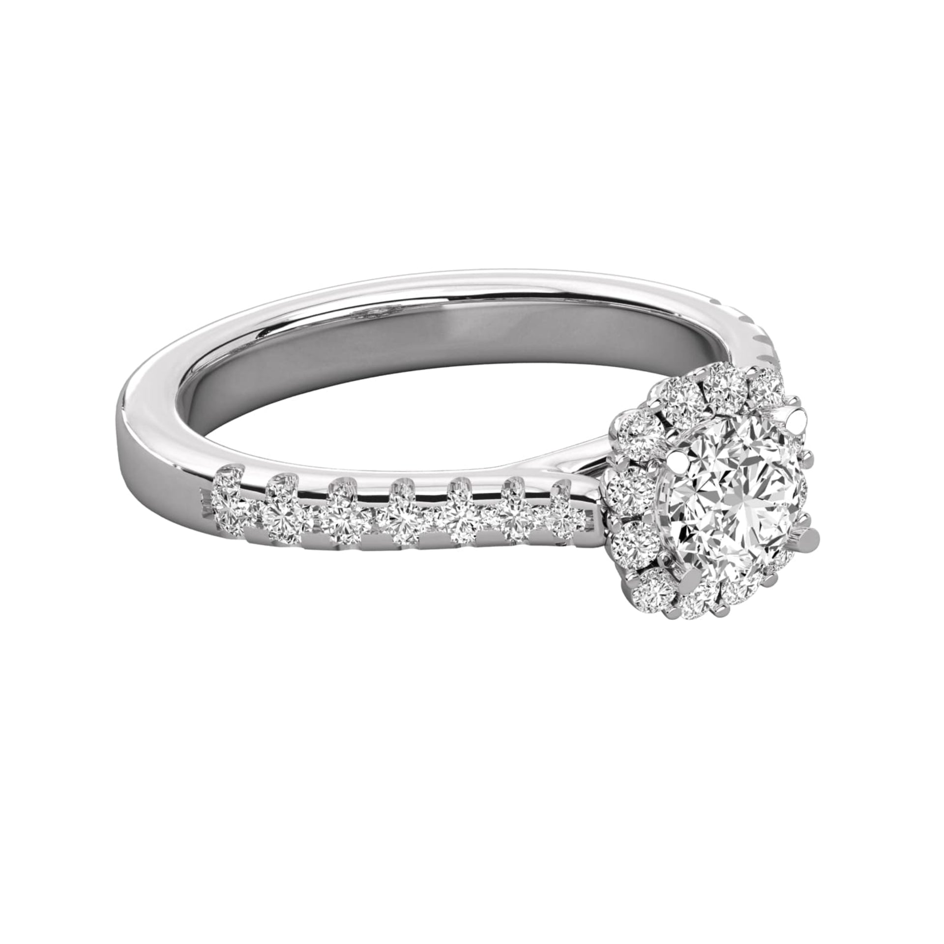 Timeless Round Lab Diamond Halo Ring