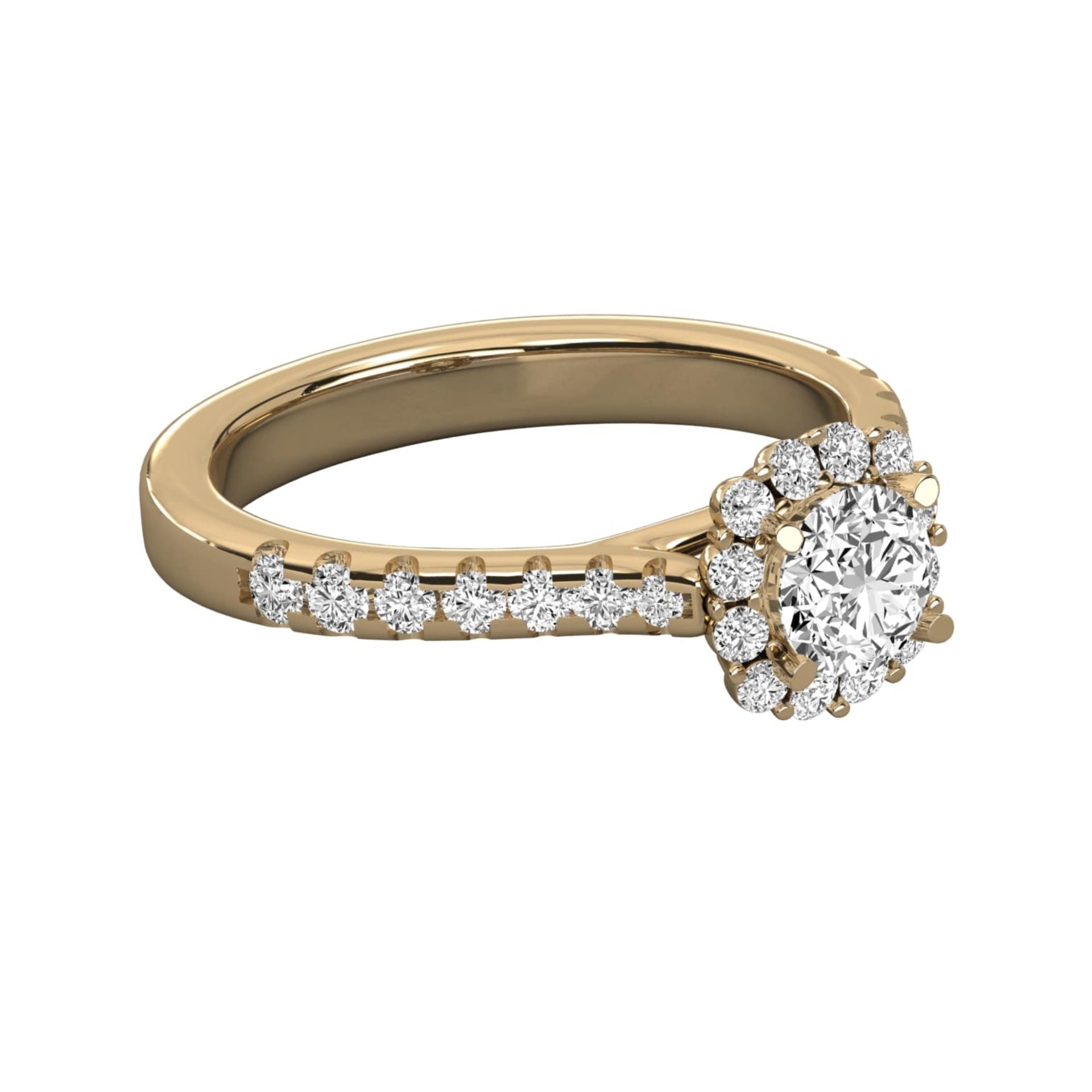Timeless Round Lab Diamond Halo Ring