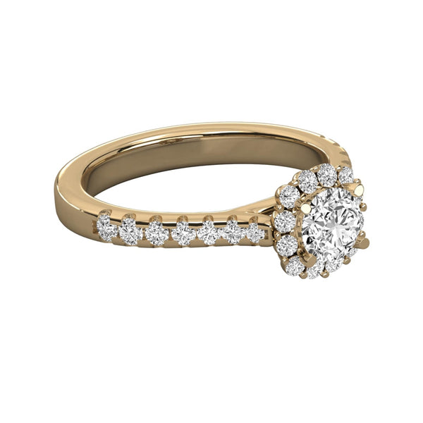Timeless Round Lab Diamond Halo Ring